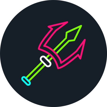 Harpoon Line Multi Color Iconのイラスト素材