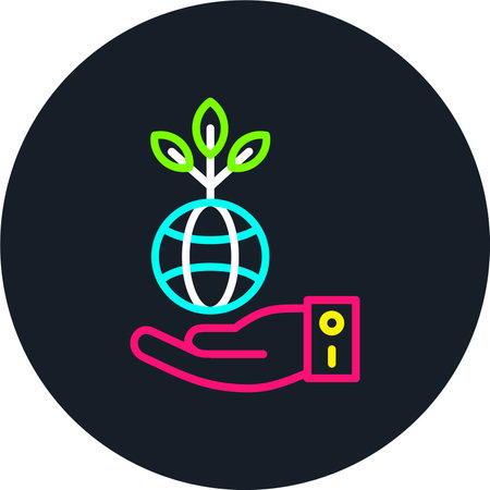 Environment Line Multi Color Iconのイラスト素材