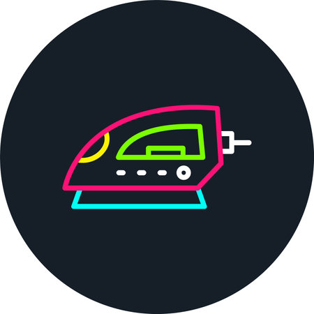Ironing Line Multi Color Iconのイラスト素材
