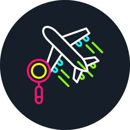 Searching Line Multi Color Iconのイラスト素材