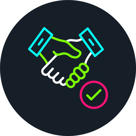 Check Line Multi Color Iconのイラスト素材