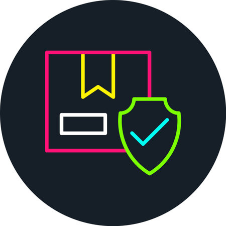 Insurance Line Multi Color Iconのイラスト素材