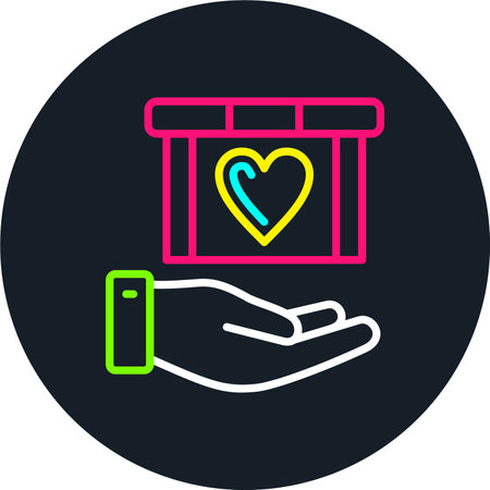 Funding Line Multi Color Iconのイラスト素材