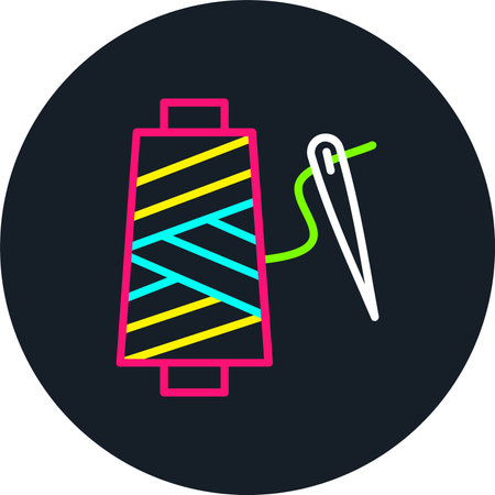 Spool Line Multi Color Iconのイラスト素材