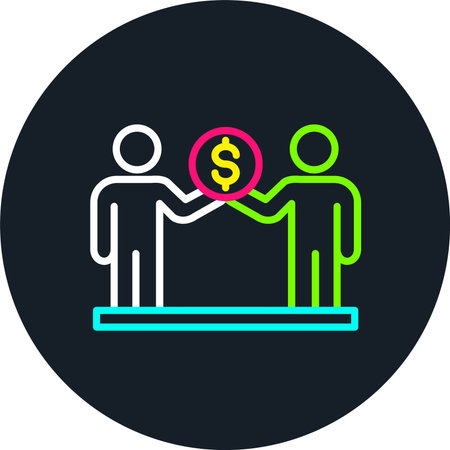 Funds Line Multi Color Iconのイラスト素材