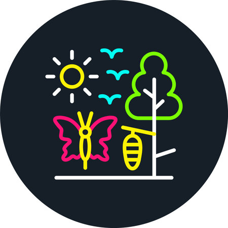 Metamorphosis Line Multi Color Iconのイラスト素材