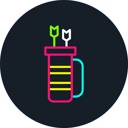 Quiver Line Multi Color Iconのイラスト素材