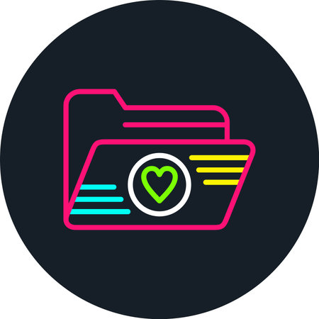 Favorite Line Multi Color Iconのイラスト素材