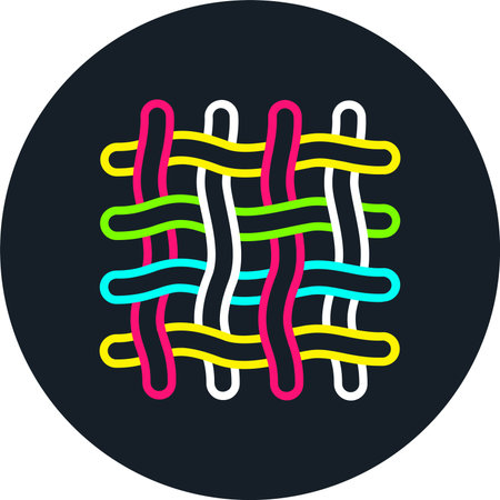 Textiles Line Multi Color Iconのイラスト素材