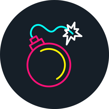 Danger Line Multi Color Iconのイラスト素材