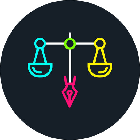 Legitimacy Line Multi Color Iconのイラスト素材