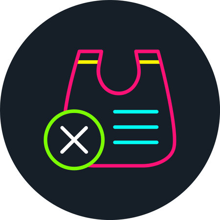 Shopper Line Multi Color Iconのイラスト素材