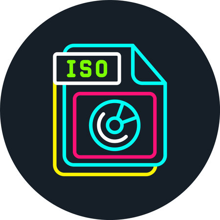 ISO Line Multi Color Iconのイラスト素材