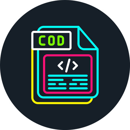 COD Line Multi Color Iconのイラスト素材