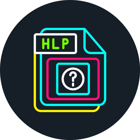 HLP Line Multi Color Iconのイラスト素材