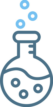 Chemical Line Two Color Iconのイラスト素材