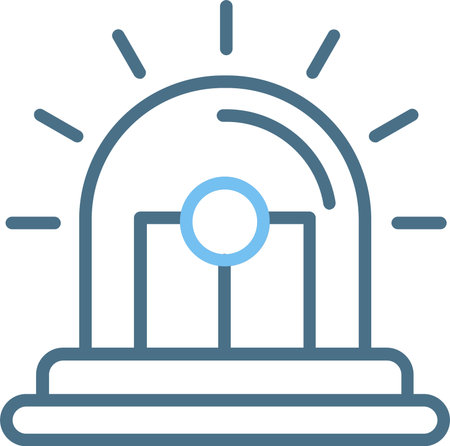 Siren Line Two Color Iconのイラスト素材