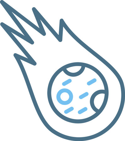 Meteorite Line Two Color Iconのイラスト素材