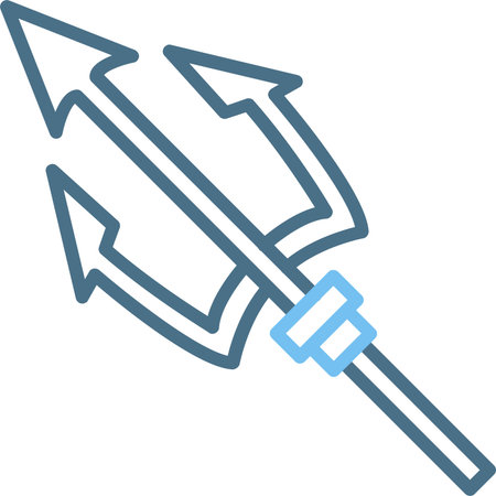 Trident Line Two Color Icon