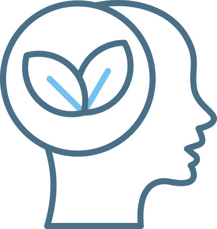 Think Green Line Two Color Iconのイラスト素材