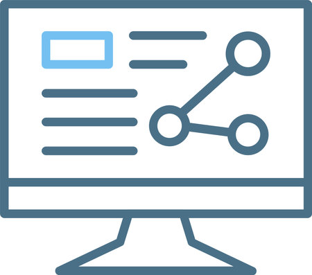 Monitor Line Two Color Iconのイラスト素材