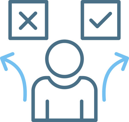 Decision Line Two Color Iconのイラスト素材