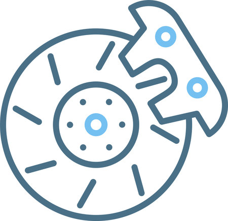 Disc Brake Line Two Color Iconのイラスト素材