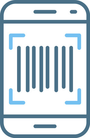 Barcode Line Two Color Iconのイラスト素材