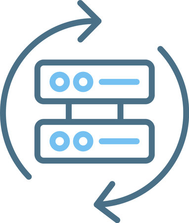 Backup Line Two Color Iconのイラスト素材