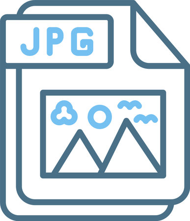 JPG Line Two Color Icon