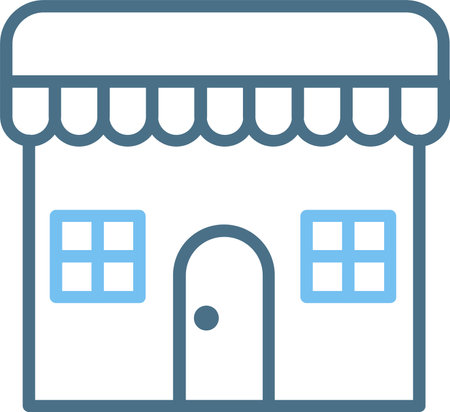 Shop Line Two Color Iconのイラスト素材