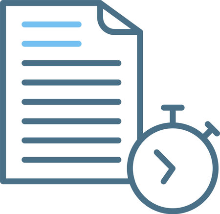 Timer Line Two Color Iconのイラスト素材