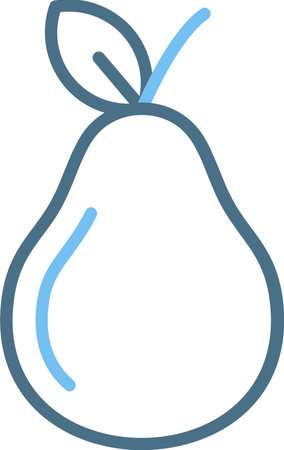 Pear Line Two Color Iconのイラスト素材
