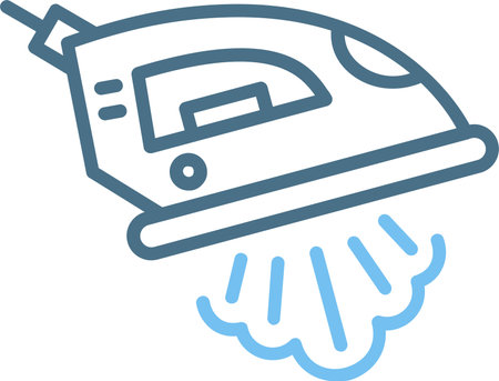 Steam Iron Line Two Color Iconのイラスト素材