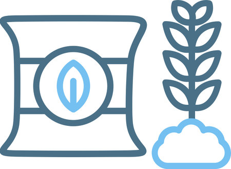 Grain Line Two Color Iconのイラスト素材