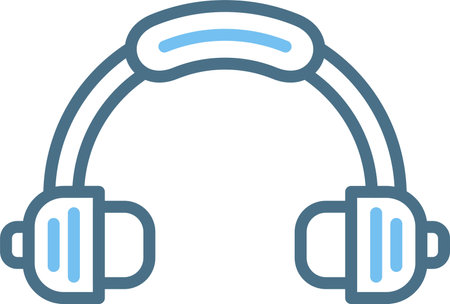 Earphone Line Two Color Iconのイラスト素材