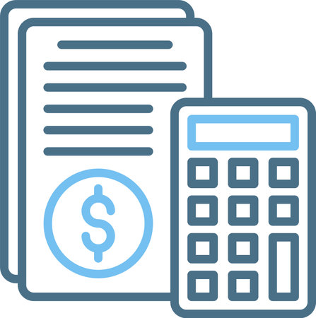 Accounting Line Two Color Iconのイラスト素材