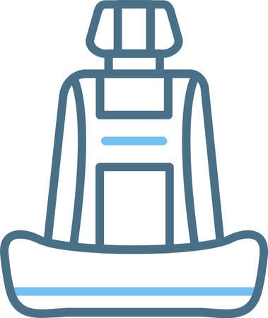 Car Seats Line Two Color Iconのイラスト素材