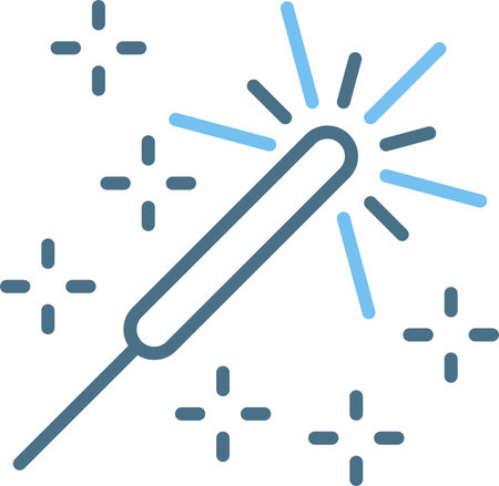Sparkler Line Two Color Iconのイラスト素材