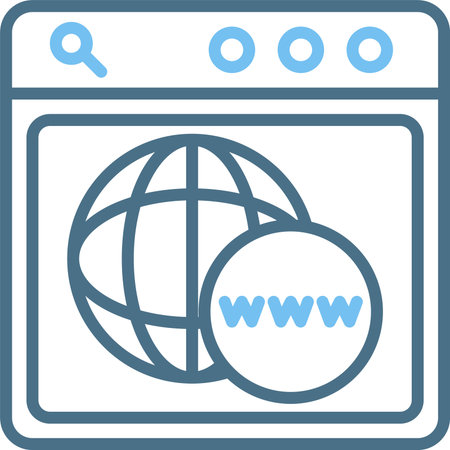 Webpage Line Two Color Iconのイラスト素材