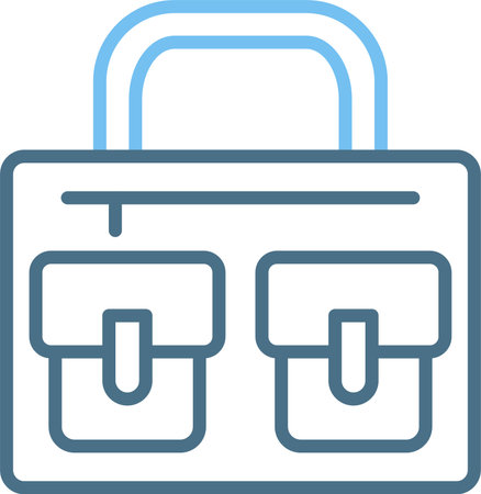 Briefcase Line Two Color Iconのイラスト素材