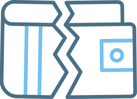 Wallet Line Two Color Iconのイラスト素材