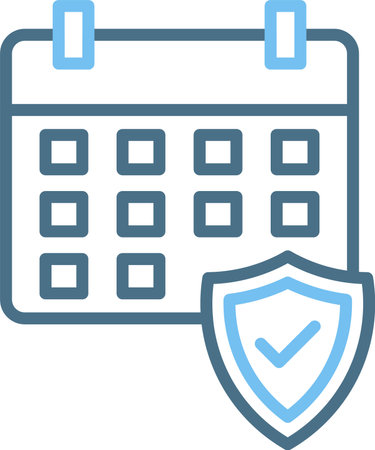 Security Line Two Color Iconのイラスト素材