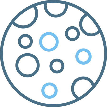 Full Moon Line Two Color Iconのイラスト素材