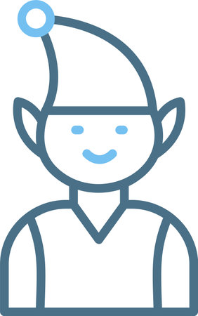 Elf Line Two Color Iconのイラスト素材