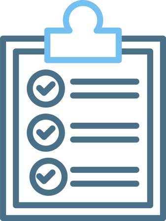 Checklist Line Two Color Iconのイラスト素材