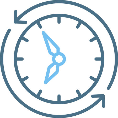 Refresh time Line Two Color Icon