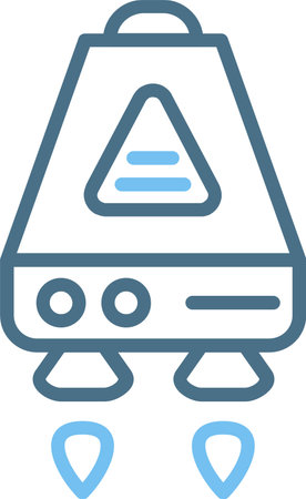 Space Capsule Line Two Color Icon