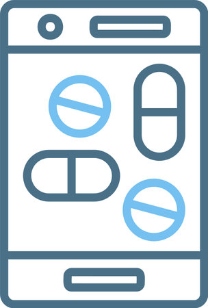 OnGlyph Pharmacy Line Two Color Iconのイラスト素材