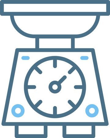 Weight Scale Line Two Color Iconのイラスト素材
